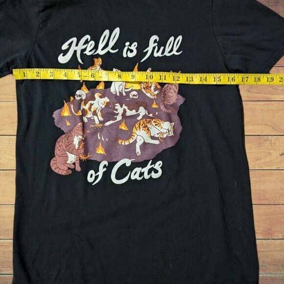 Retro Y2k Hot Topic Hell is Full of Cats mens small shirt - Picture 4 of 5